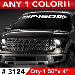 F150 SLASHES WINDSHIELD DECAL STICKER 50″w x 4″ ANY 1 COLOR