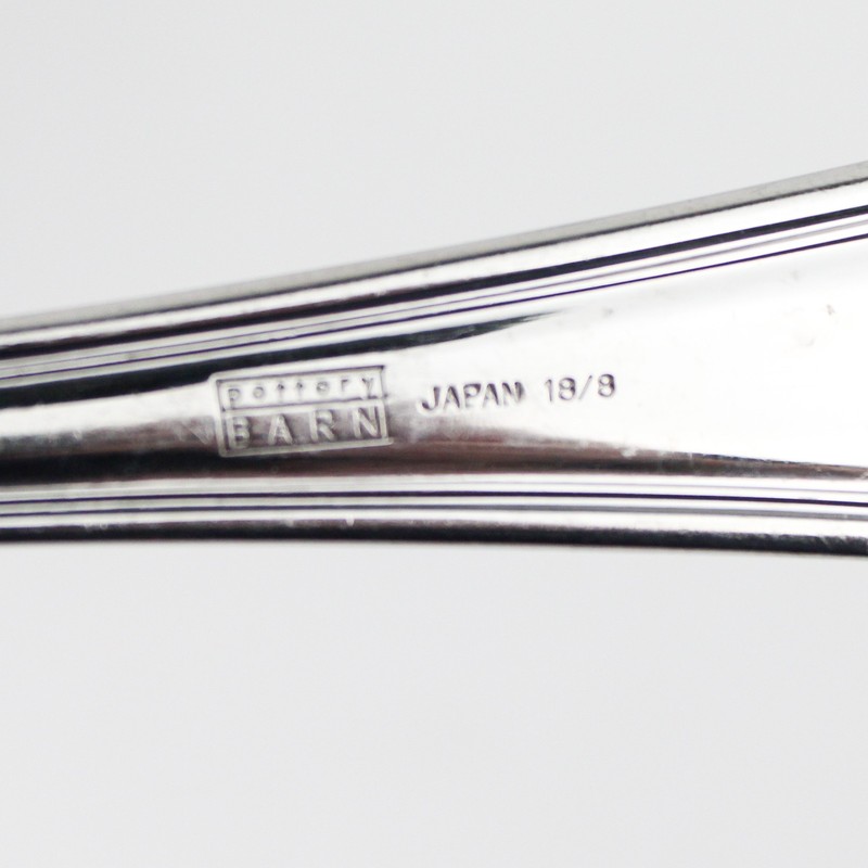 2 Pottery Barn Flatware PBN40 Pattern 18/8 SS Salad Serving Forks 11" Rare HTF gallery