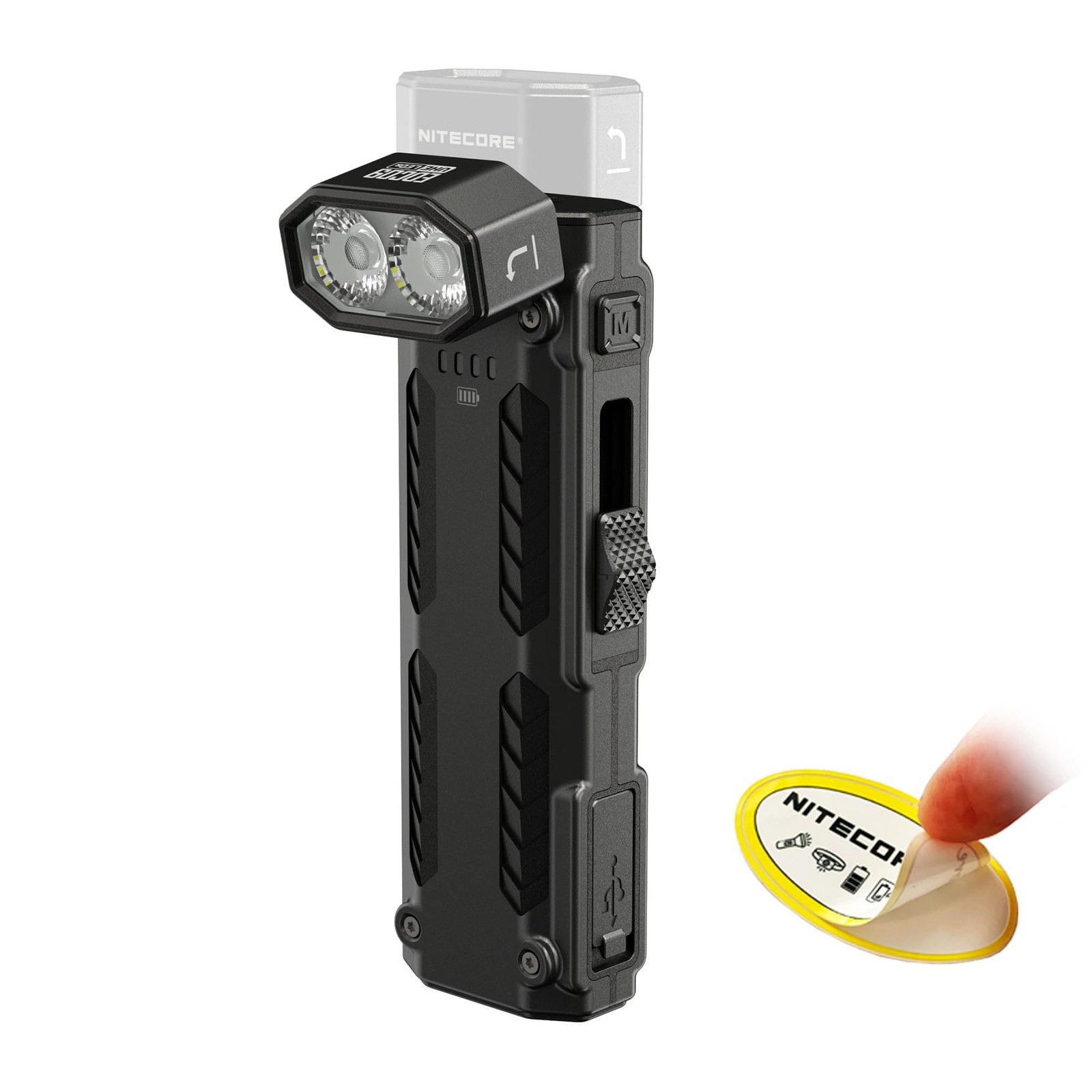 LED Flashlight 1600 Lumens 102 Swivel USB C Rechargeable Nitecore EDC09 gallery