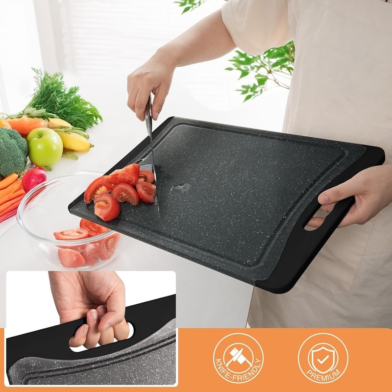 Extra Large Cutting Boards, Plastic Cutting Boards for Kitchen (Set of 3) gallery