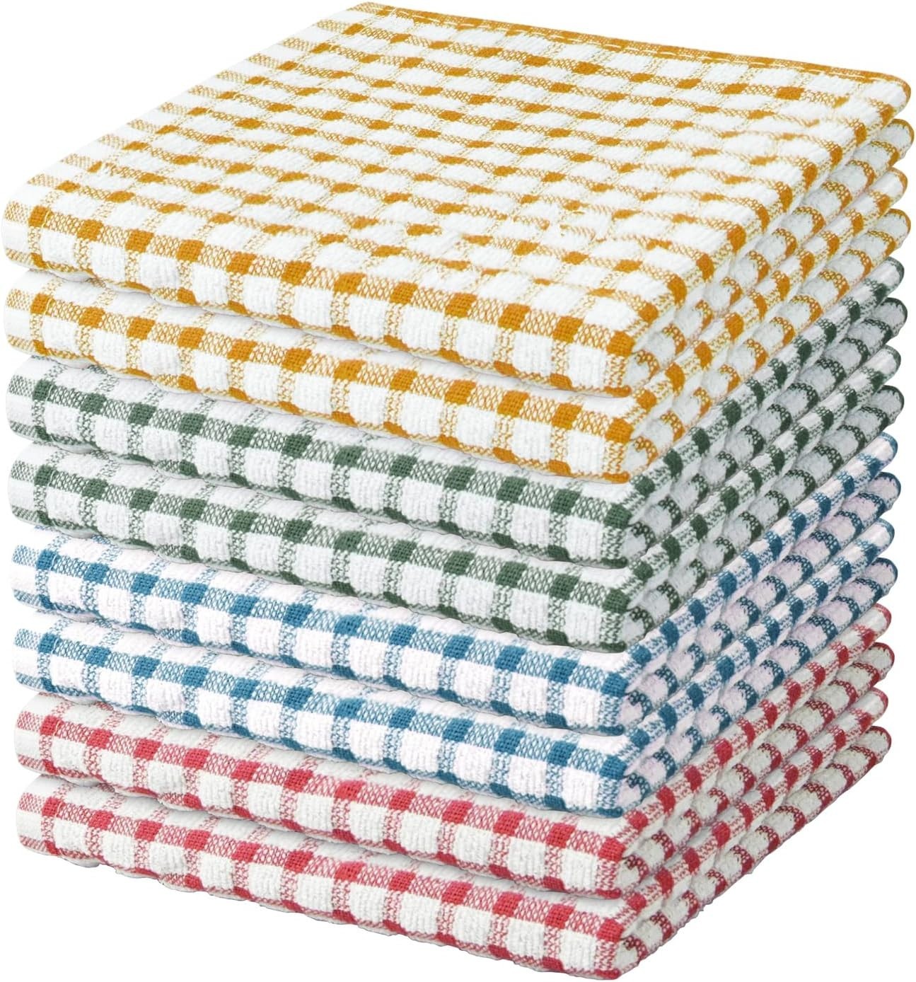 8 Pcs Kitchen Dish Rags,100% Cotton Soft Absorbent Quick Drying Dish Cl gallery