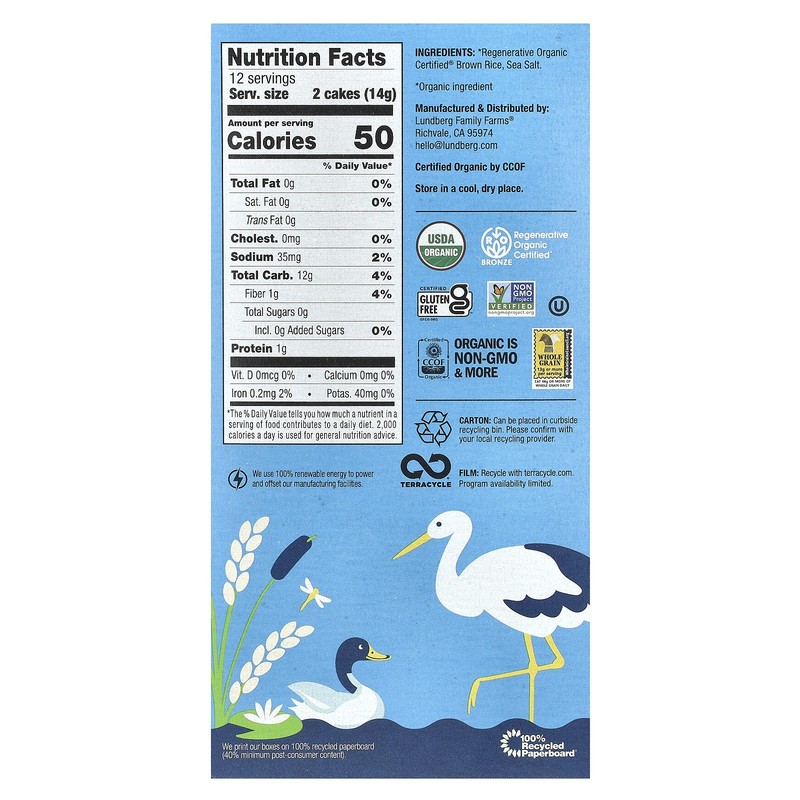 Organic Thin Stackers, Puffed Grain Cakes, Brown Rice, Lightly Salted, 24 Rice gallery