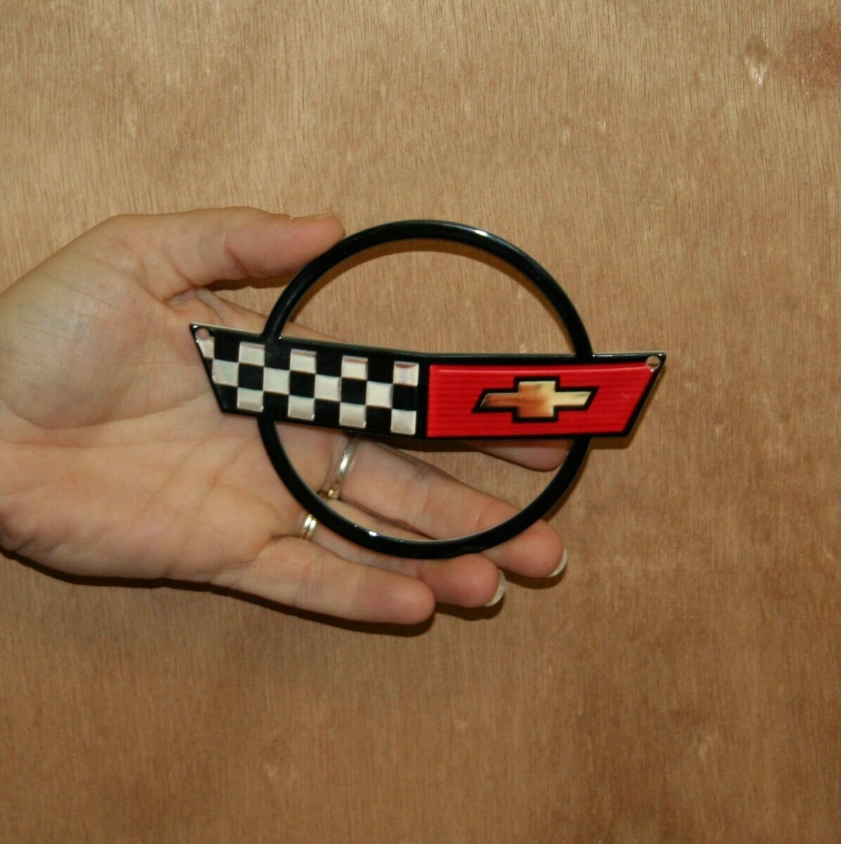 Corvette C4 Stingray Crossed Flag Steel Sign gallery