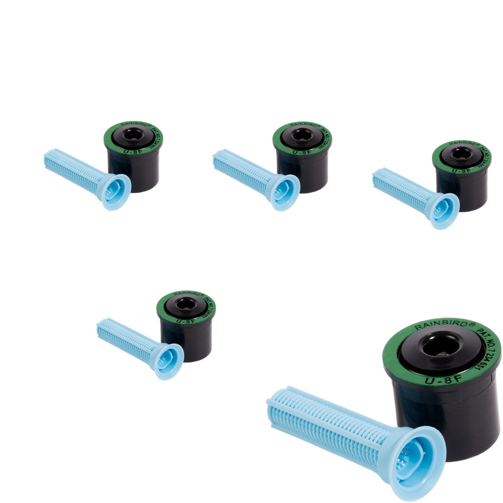 5 Rain Bird U8F 360° Full-Circle Dual Spray Pattern Nozzles, 8' Radius gallery