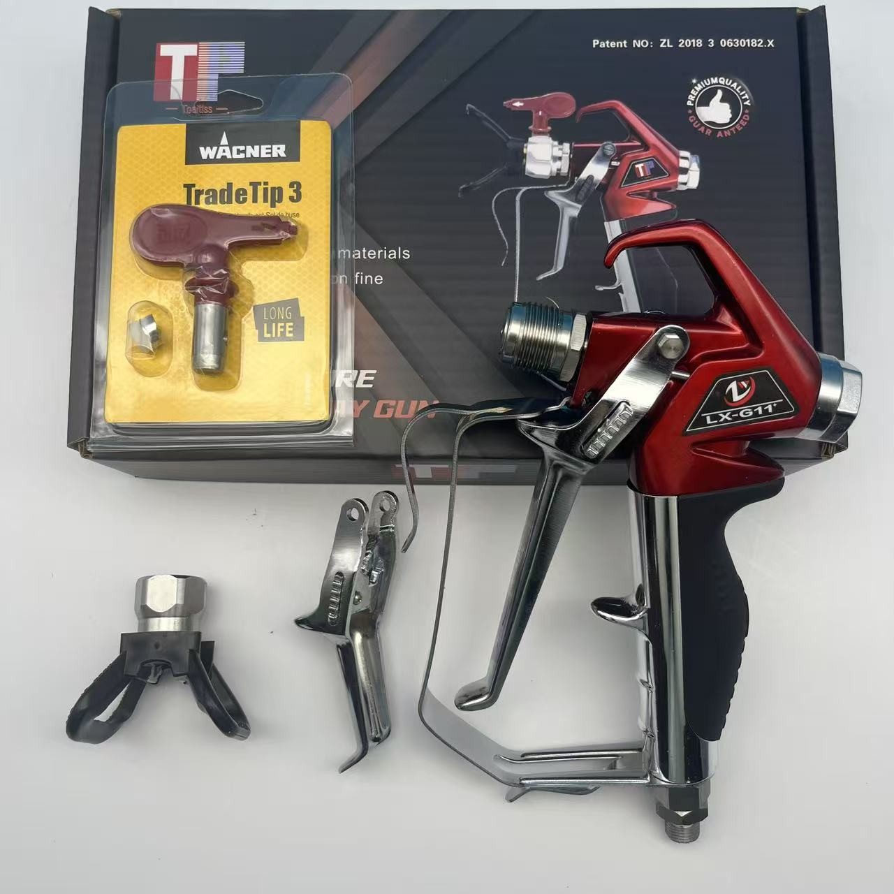 538020 Airless Spray Gun RX-Pro Red Series w/ 517 Tip & Guard Titan 053 8020 gallery