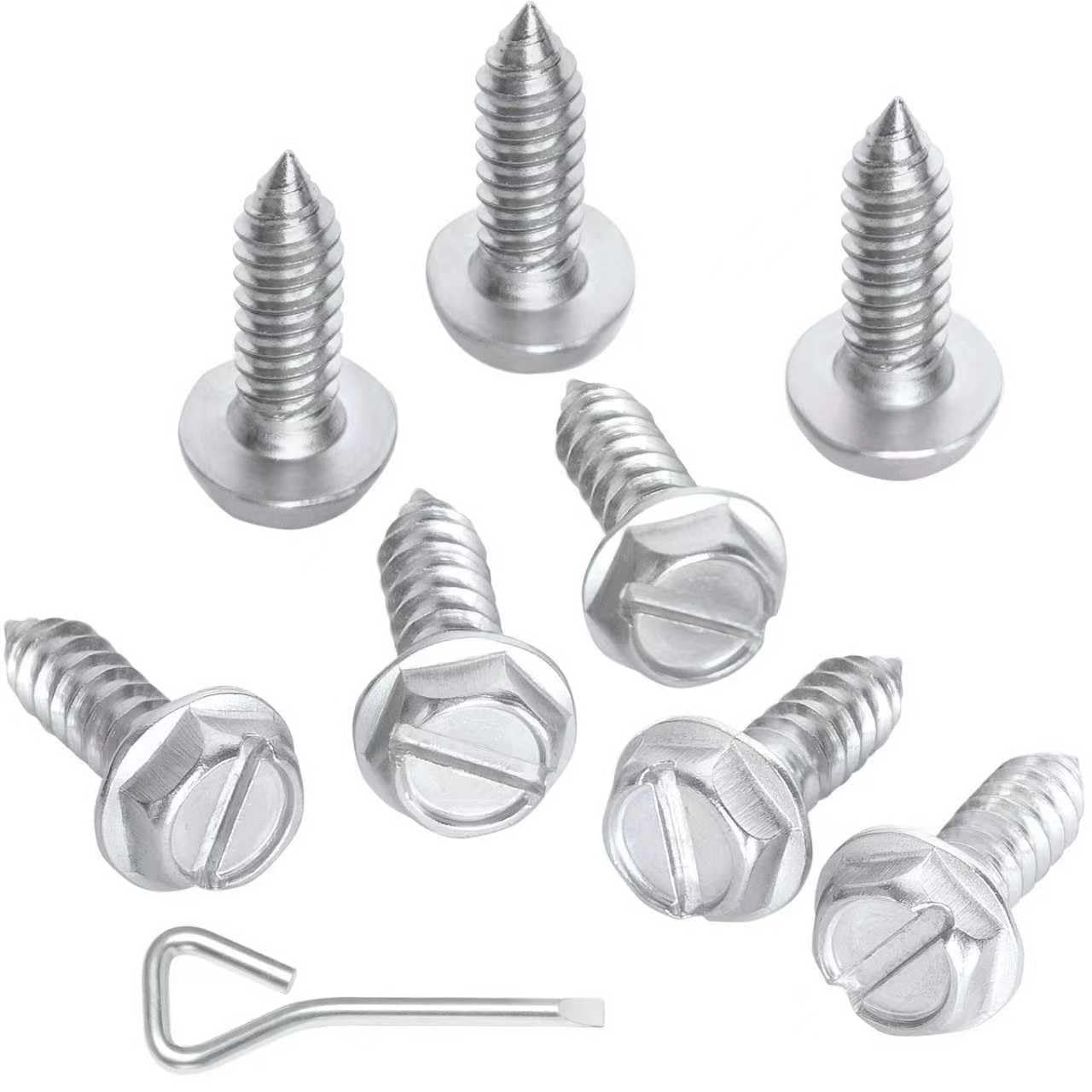 8PCS License Plate Screws Stainless Fasteners for License Plates w/ Screwdriver gallery