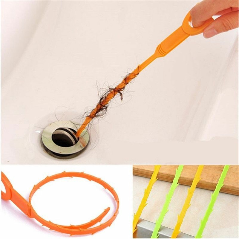 New Cleaner Tool Kitchen Bathroom Remover Hair Sink Hook Clog Snake Drain Unclog gallery