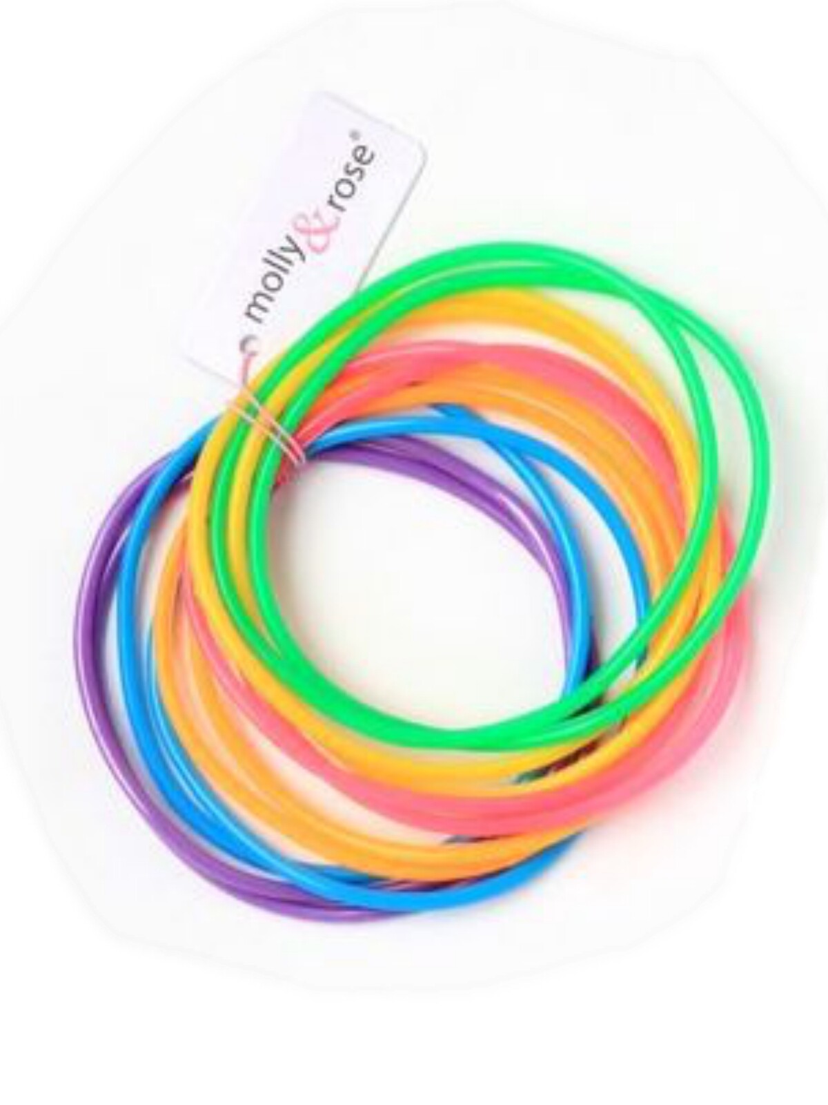 12 Girls Multi-Coloured Neon Bright Jelly Bangles Bracelets gallery