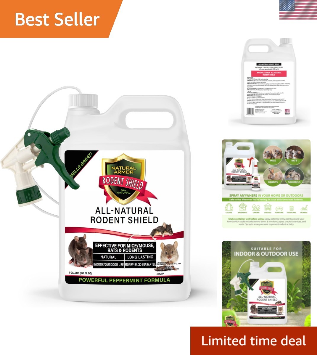 Peppermint Repellent for Mice/Mouse, Rats & Rodents. Natural Spray for Indoor... gallery
