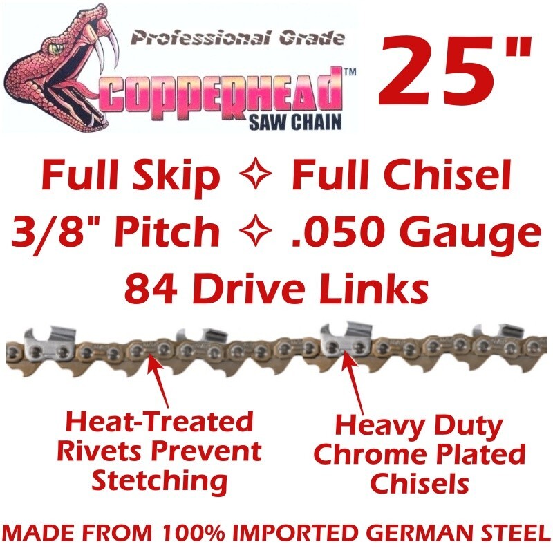COPPERHEAD 25" PRO Bar & SKIP Chain -Fits STIHL MS661 - 3003 000 8830 / 33RSF-84 gallery