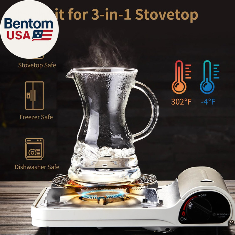 - Pour over Coffee Maker with Permanent Stainless Filter 27 Fl Oz, Thickened Hea gallery