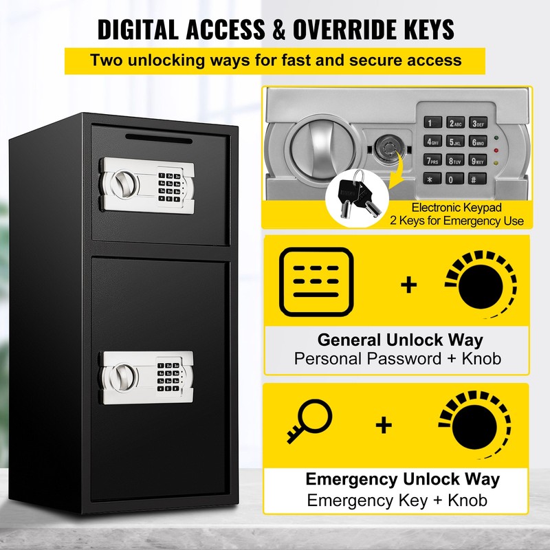 Extra Large Safe Box Electronic Digital Lock Keypad Home Security Gun Cash 2.6 C gallery