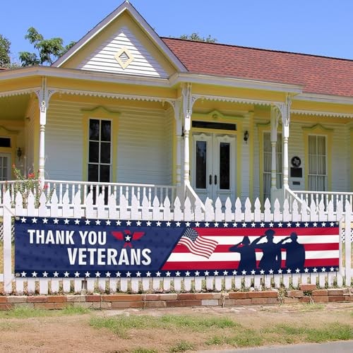 Veterans Day Decorations Banner Independence Day Memorial Day Backdrop Banner gallery