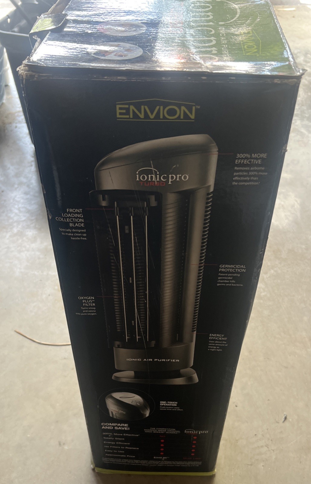Ionic Pro Turbo Air Purifier Cleaner TA-500 Tower Purifier Ionizer Homecore gallery