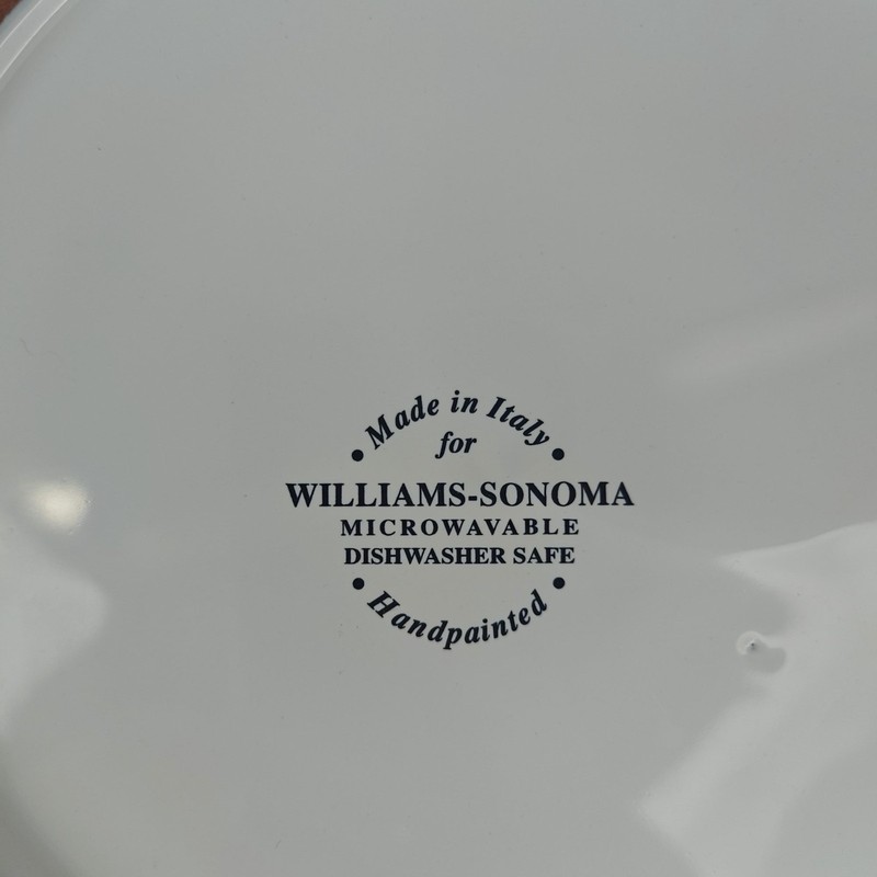 Williams-Sonoma Sunshine Ceramic Dinner Plates Set Of 4 Floral Design Italy gallery