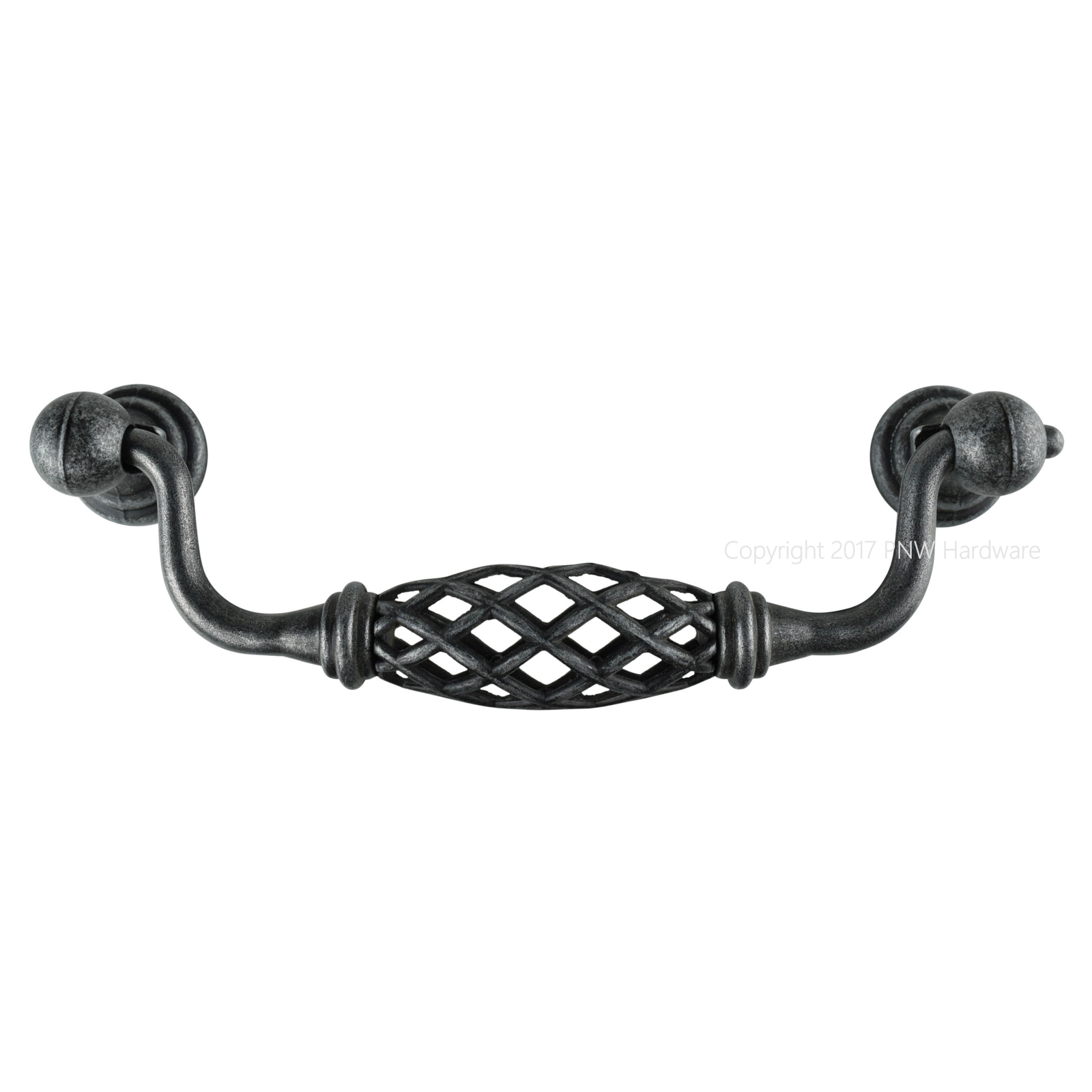 5” Jeffrey Alexander 749-128SIM Birdcage Pewter Cabinet Drawer Pull Handle 128mm gallery