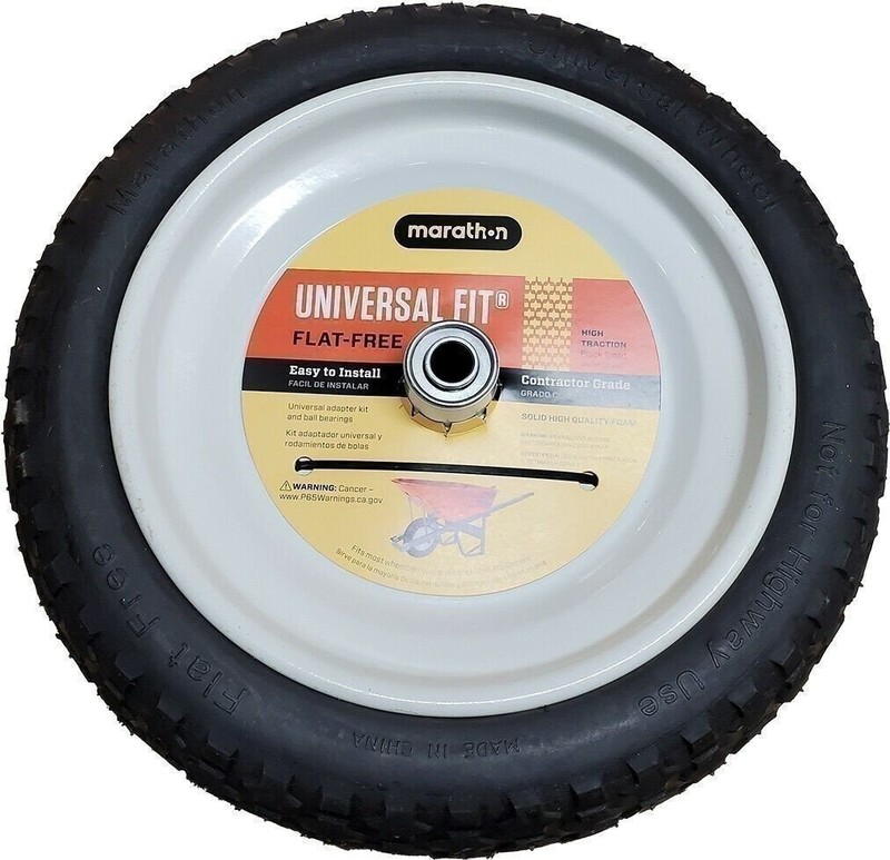 Marathon 00265 Flat Free Universal Wheelbarrow Tire 4.80/4.00-8 gallery