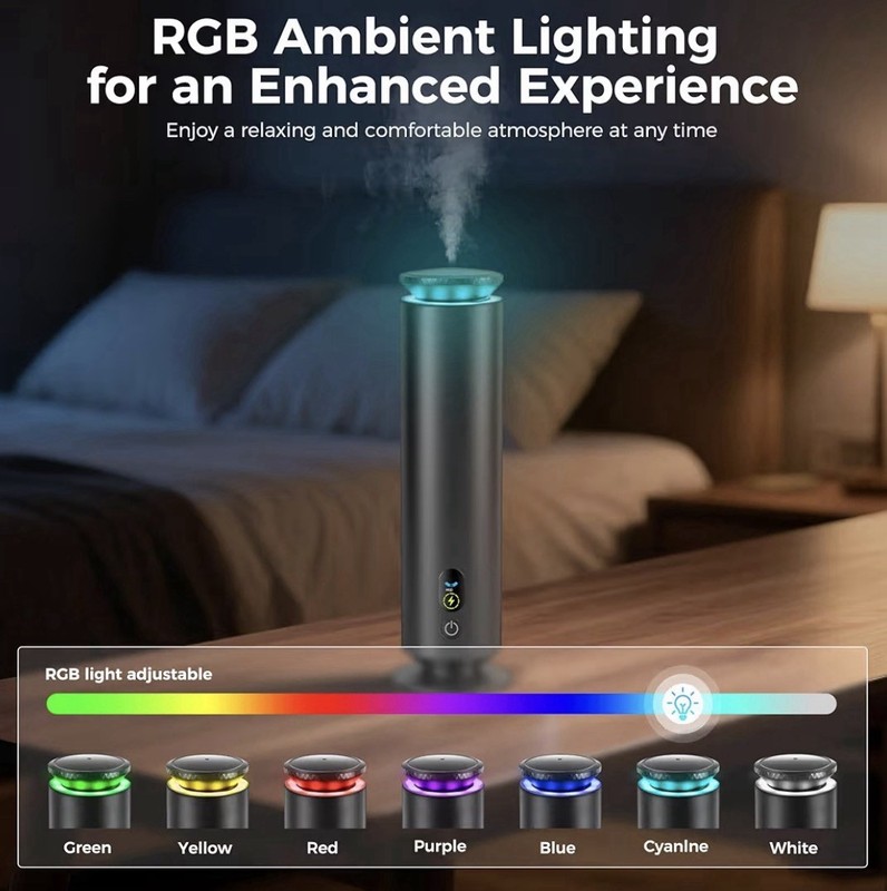 BUBLOC Hotel Scent Diffuser Starter Kit Black 1000 Sq Ft Waterless 5 Oils Remote gallery