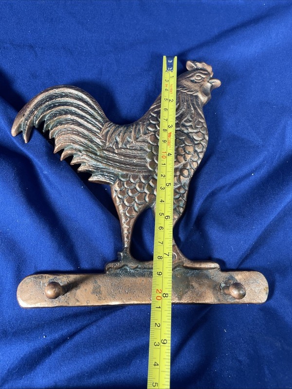 Metal Copper Colored Rooster Key Towel Hanger gallery