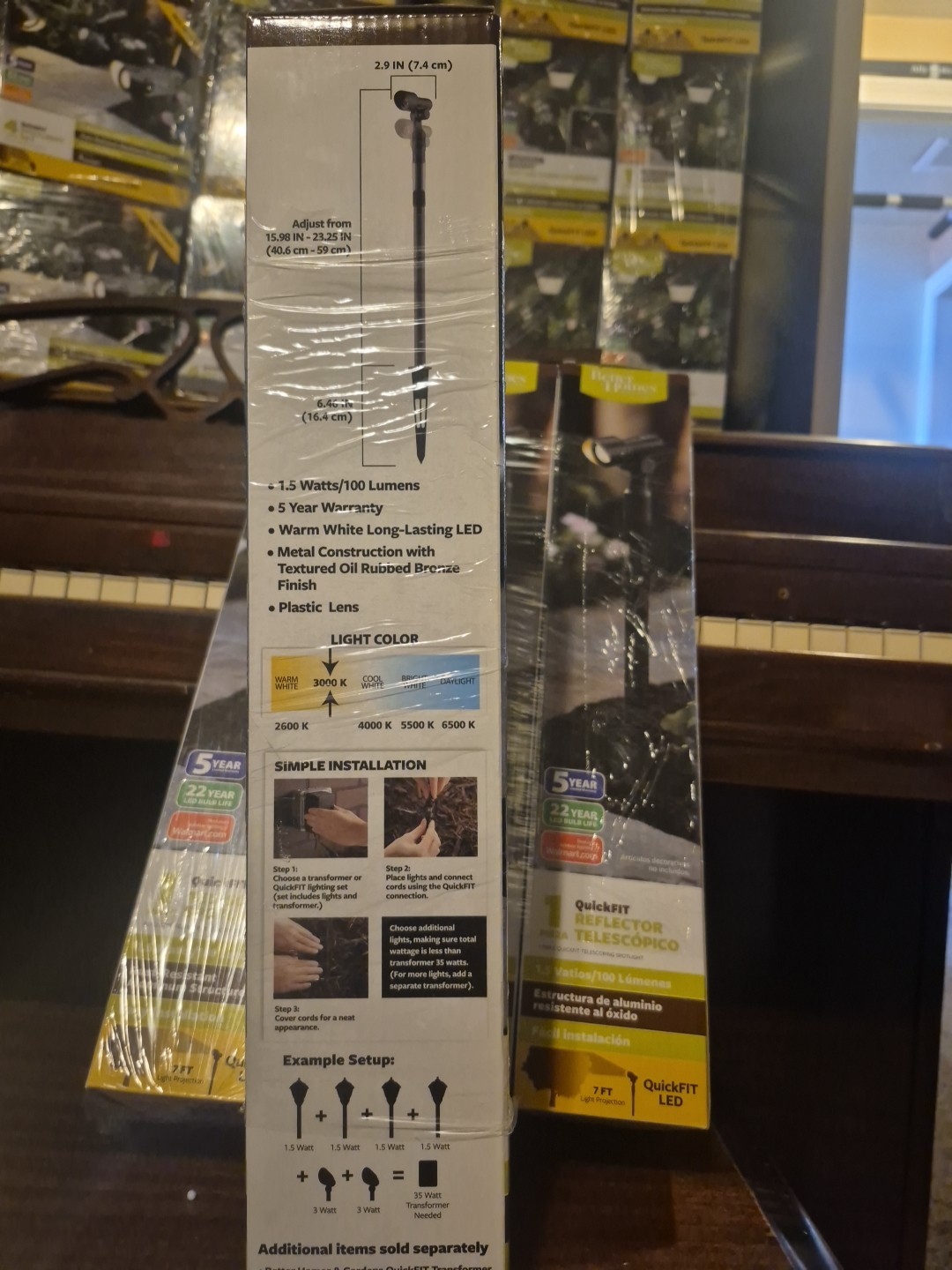 Better Homes and Garden Quickfit Telescoping Spotlight 1.5 Watts Black gallery