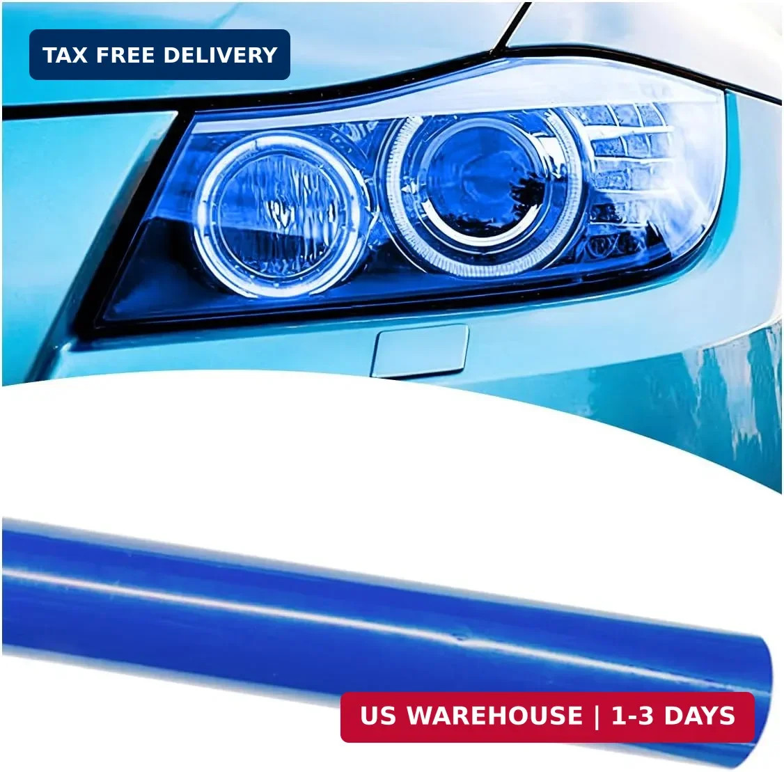Craedli 11.88×48 Inches Car Light Tint Film, Self-Adhesive Car Headlight Taillig gallery