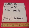 1 pc. White #100 by Daltile Co. 4-1/4" Ceramic Surface Bullnose Tile; New Flat gallery