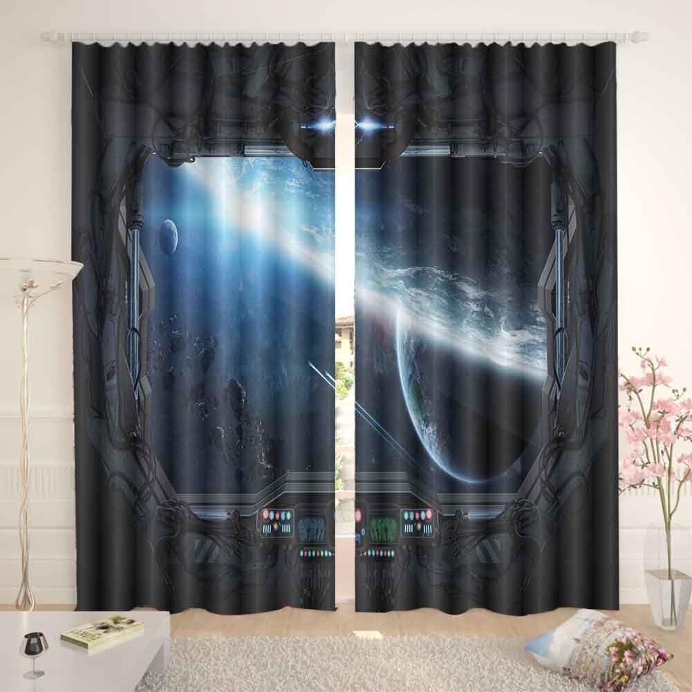 Blue Shark Arrow Event 3D Curtain Blockout Photo Printing Curtains Drape Fabric gallery