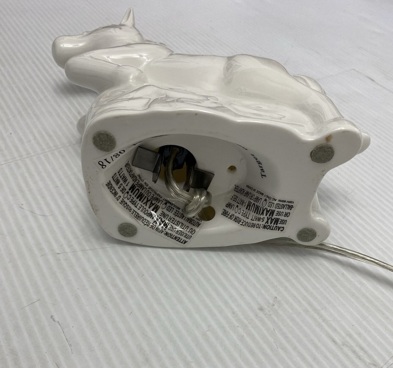 Target Unicorn Ceramic Night Light White 9 Inches Inline Switch Excellent gallery