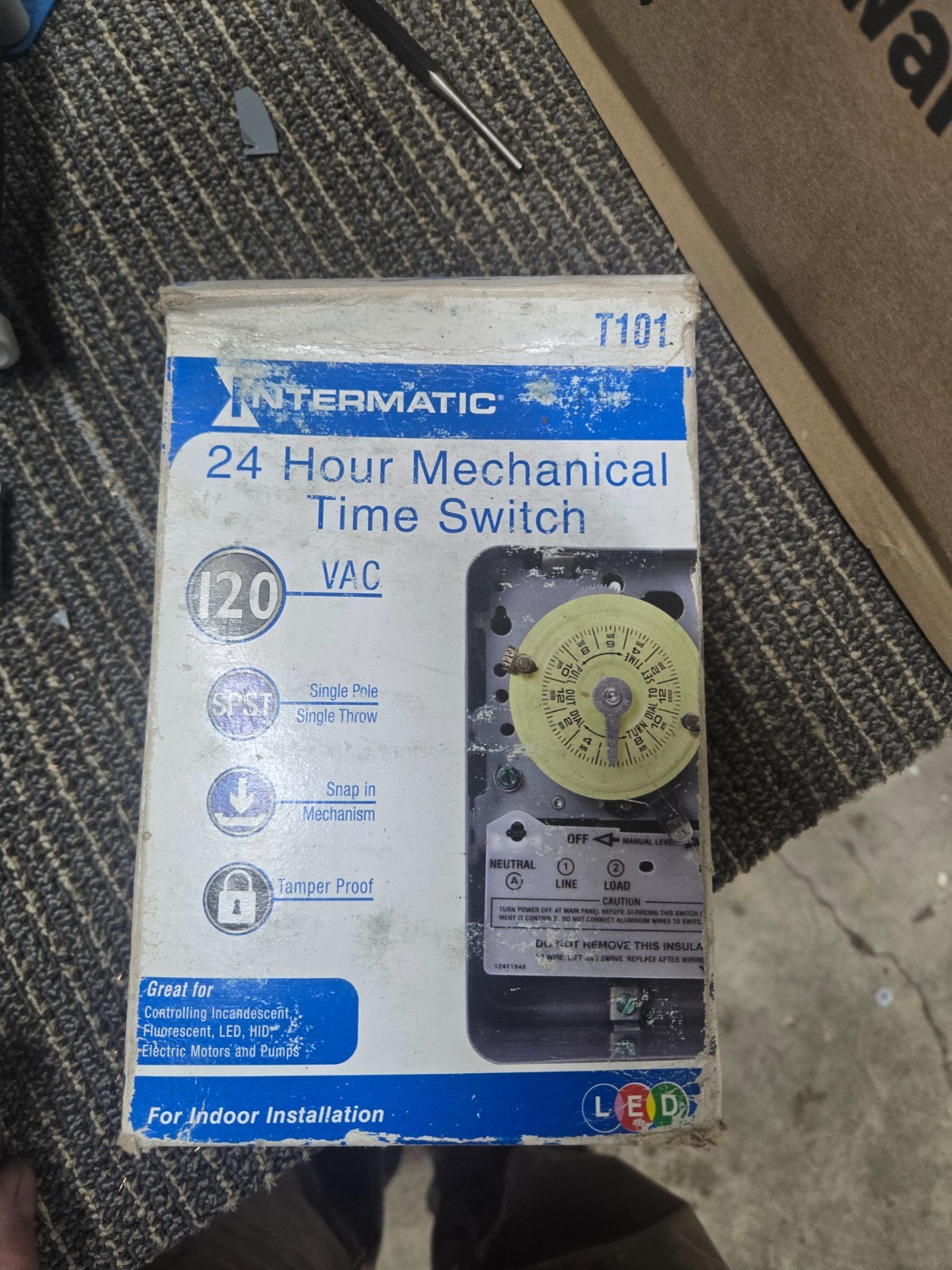 Intermatic T101 Timer New In Box 120 VAC at 60 HZ Indoor use. gallery