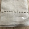 Pottery Barn Hemstitch Table Runner 16" x 108" Natural Tan Color Linen New gallery