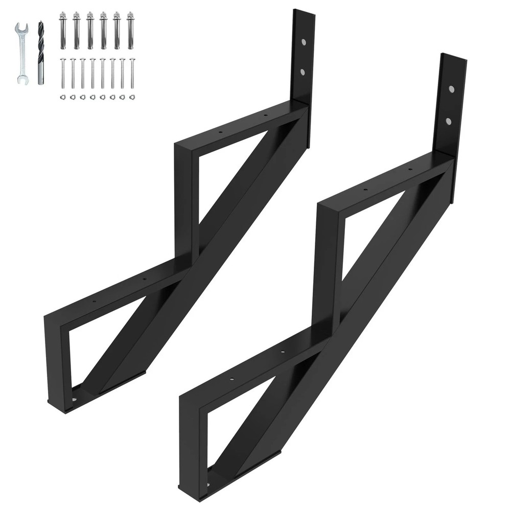 Steel Stair Step Riser2 Pack, 2 Step Stair Stringers for Deck, Sturdy Steel S...