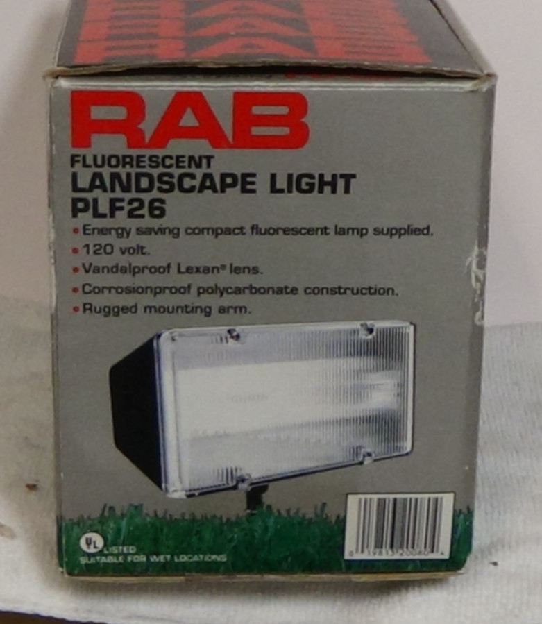 RAB PLF26 Fluorescent Landscape 26 Watt PL Flood Light 120 Volts Bronze gallery