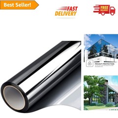 Elegantly Designed Black Silver Window Tint – 85% UV Block, Easy Static Cling