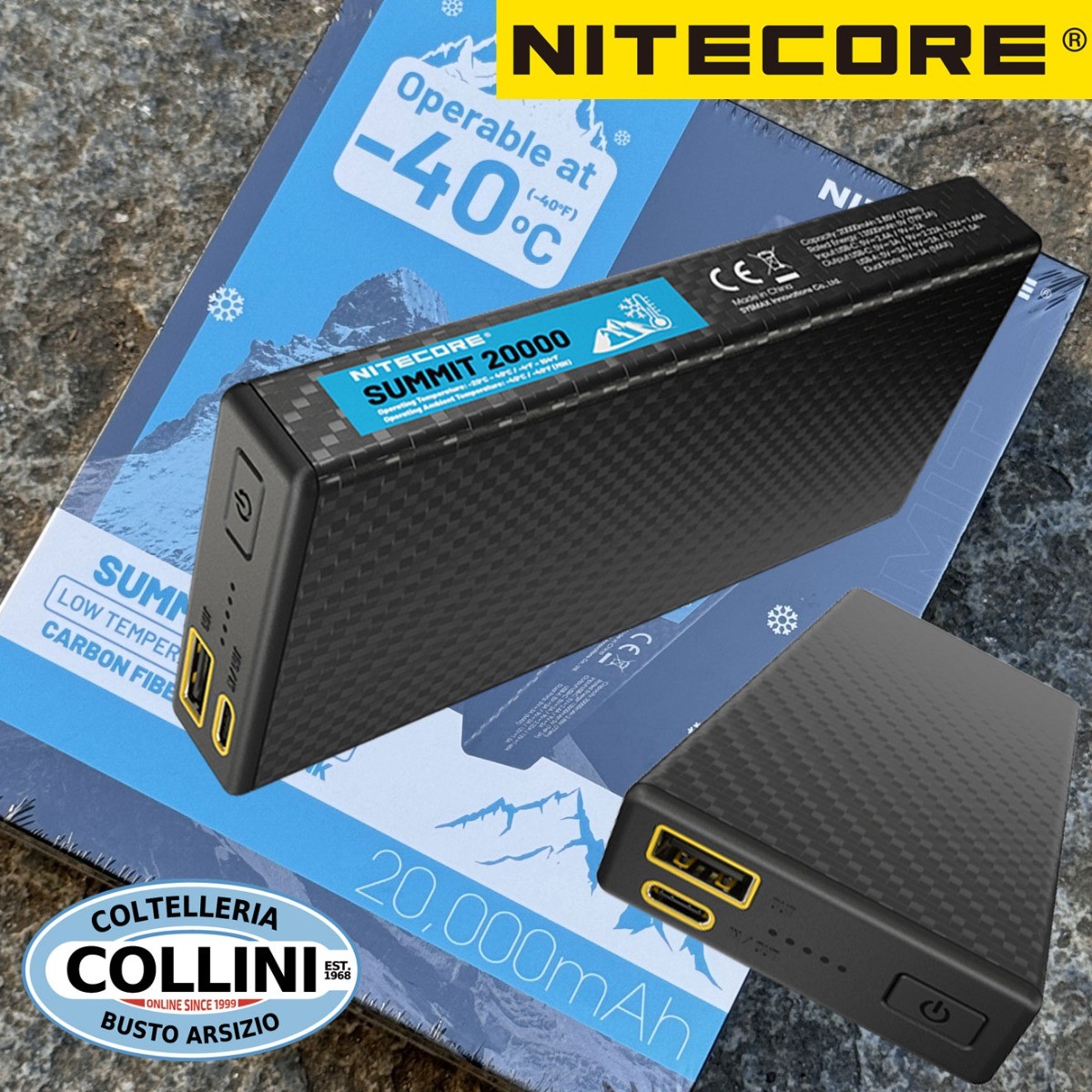 Nitecore - SUMMIT 20000 - Low Resistant Carbon Fiber Power Bank... gallery