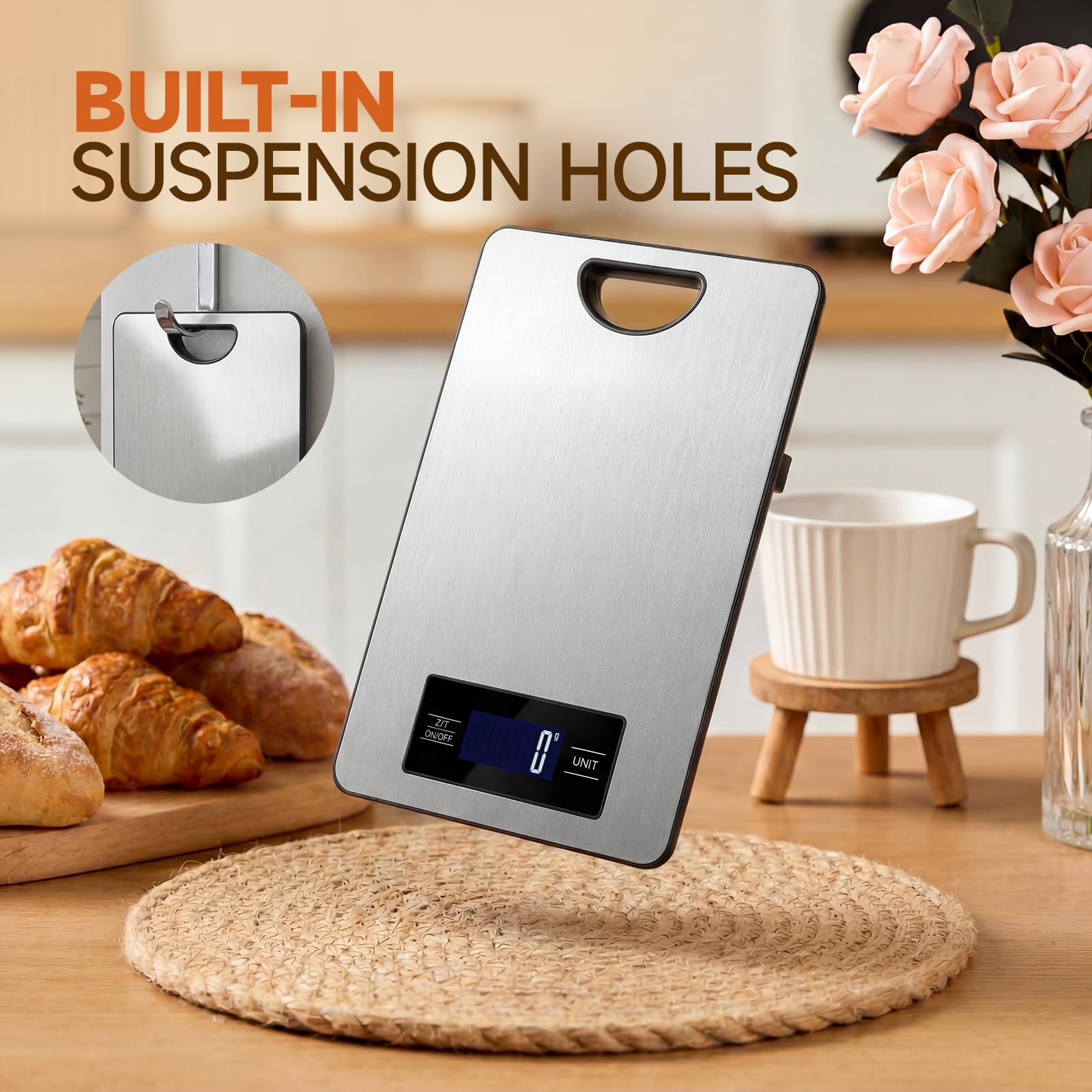 Food Scale, Digital Food Scale, Kitchen Scale with Hang Loop, 11lb Precise Ba... gallery