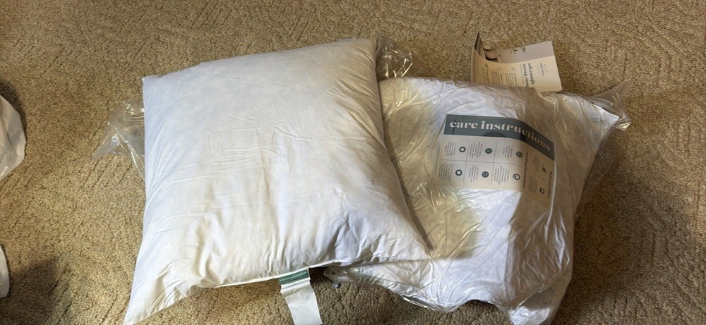 ComfyDown - Euro Square Pillow Insert FEATHER / DOWN Sham Stuffer - 22”x22”
