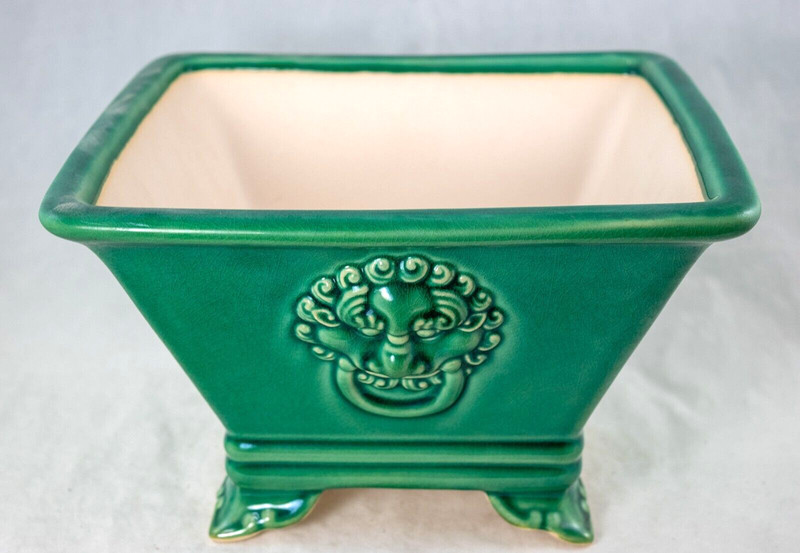 Fine Square Green Cactus & Succulent Planter, Bonsai Pot + Mesh - 10"x 10"x 6" gallery