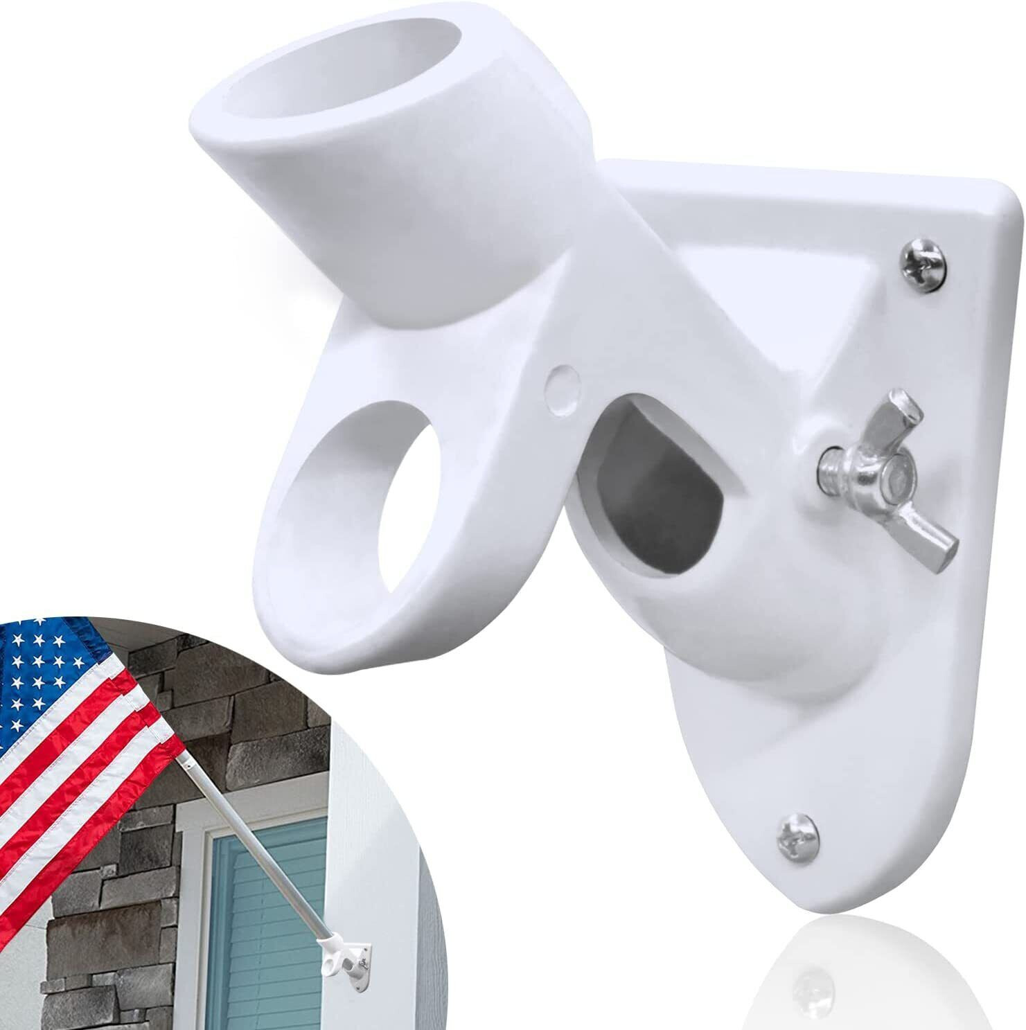 Flag Pole Holder 1'' Two-Position Aluminum Mounting Bracket for House PREMIUM gallery
