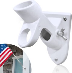 Flag Pole Holder 1” Two-Position Aluminum Mounting Bracket for House PREMIUM