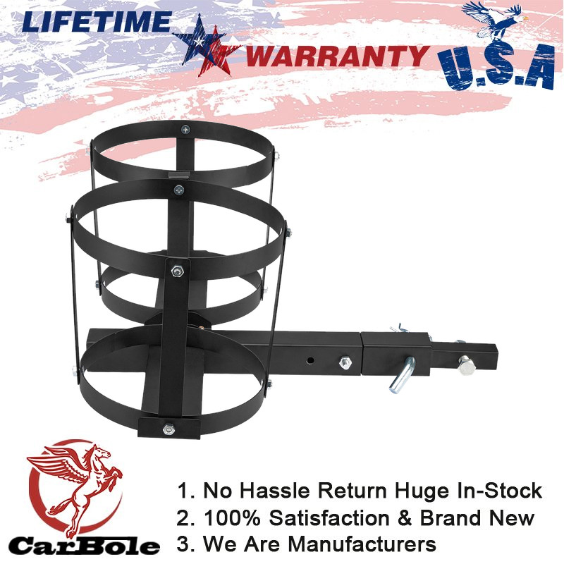 Black ATV Pail Carrier Bucket Holder For ATV UTV Lawn Tractor Universal gallery