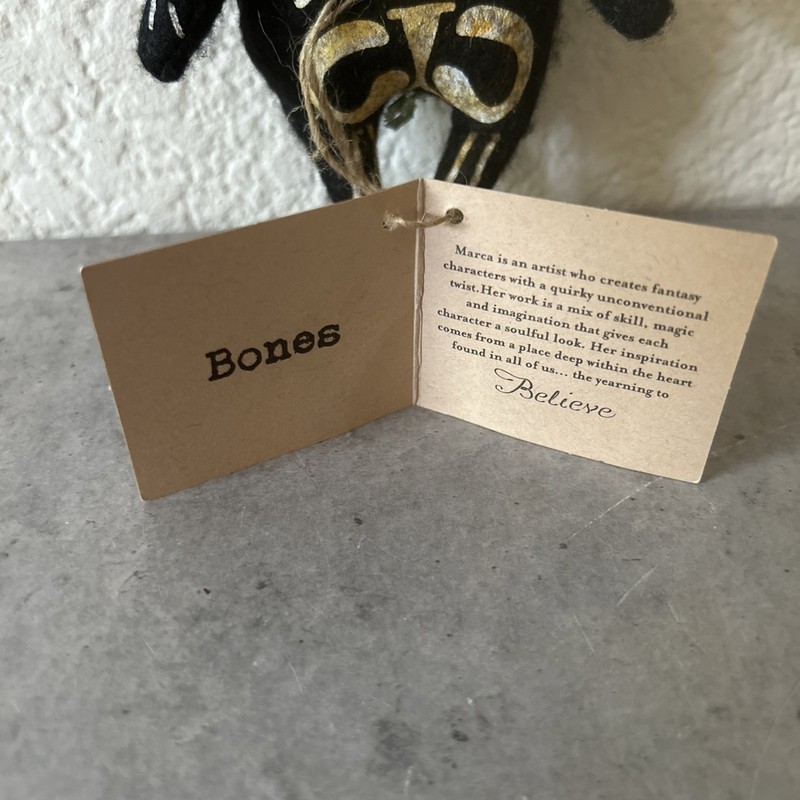 Vintage Halloween Skeleton "BONES" Marca Mixed Material Figure Art 6" gallery