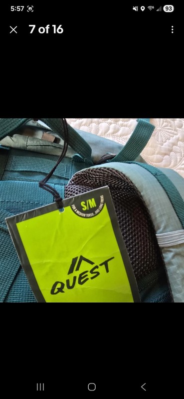 NWT Quest 65L Internal Frame Pack Hiking BACKPACK Green S/M   2