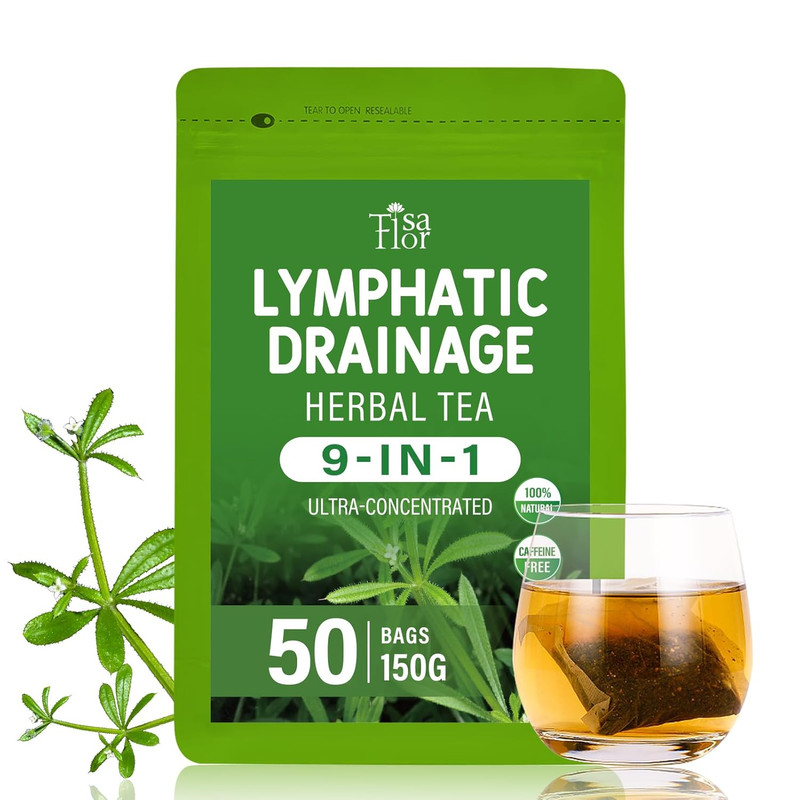 Cleavers Herb Lymphatic Drainage Tea Bags, 50 Counts for Lymph System & Immun... gallery