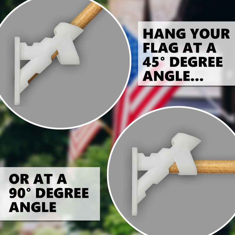 Flag Pole Holders Wall Mounting Bracket 2-Position House Flag Pole Brackets gallery