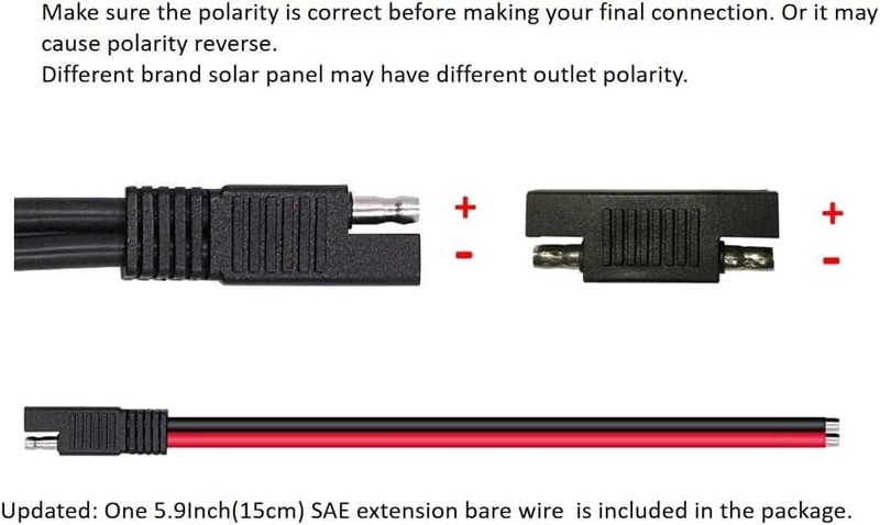SAE Polarity Reverse Adapter Connectors for SAE Quick Disconnect Extension Ca... gallery