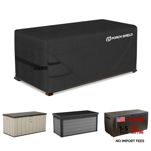 Patio Deck Box Storage Cover - 600D Outdoor 60"L x 24"W x 26"H Black gallery