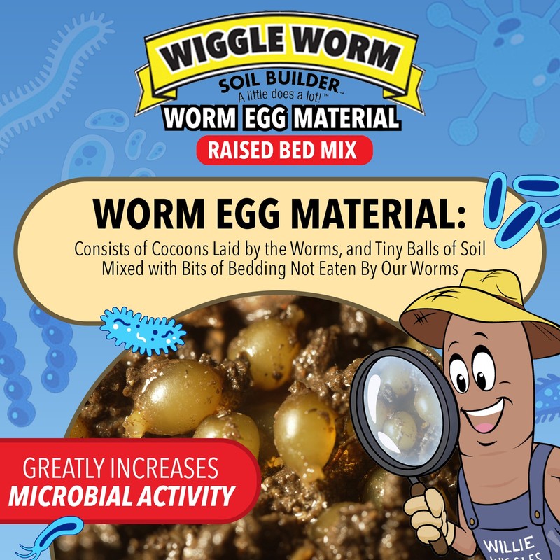 WIGGLE WORM Soil Builder Worm Egg Material Raised Bed Mix, 40 Pound Bag gallery