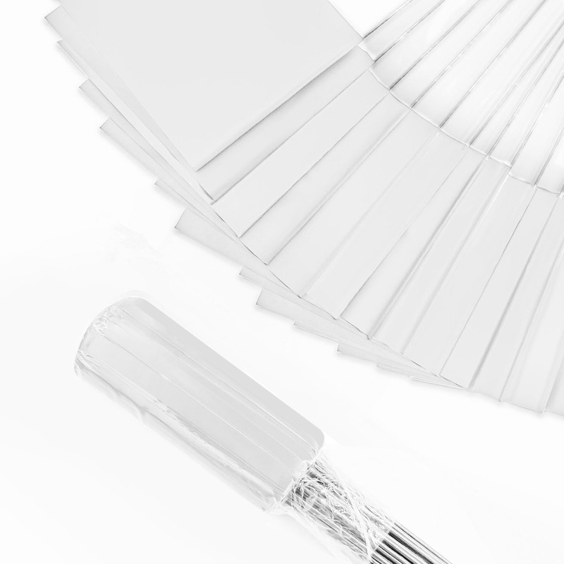50Pack White Marking Flags, Writable | 15X4X5 Inch, Yard Flags for Lawn & gallery