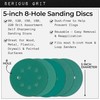 8 Hole Assortment Sanding Discs 5 Inch 80 120 150 180 220 Grit Grip gallery