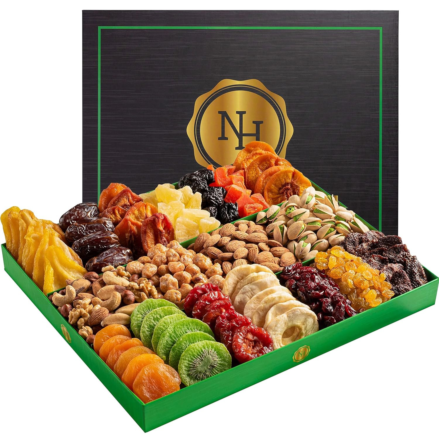 Mothers Day Dried Fruit & Nuts Gift Basket - Selection of 18 Food Tray - Food Gi gallery